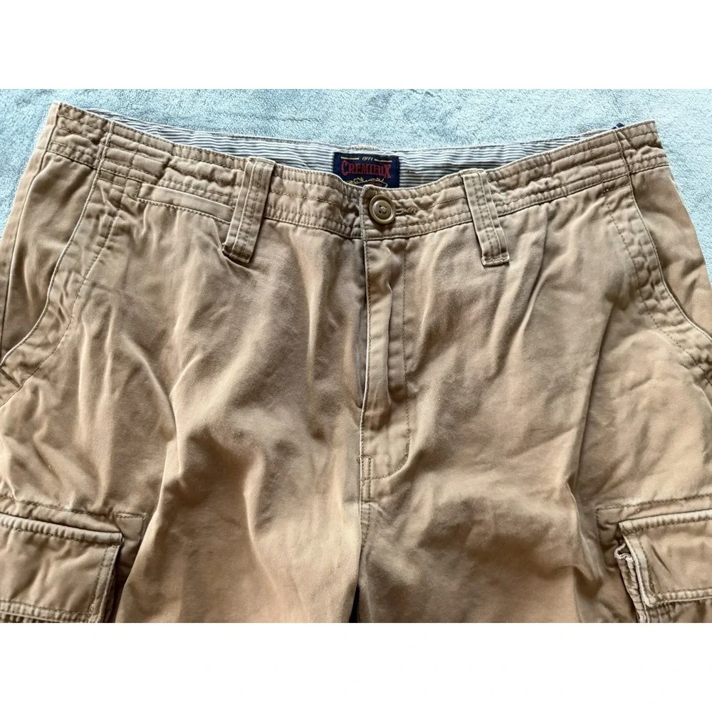Cremieux Men's Cargo Shorts Khaki Heavy Duty Casual Outdoor Large Pockets Sz 38
